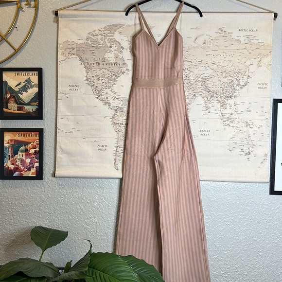HOUSE OF CB 'Devi' Taupe + Pale Pink Strappy Bandage Jumpsuit